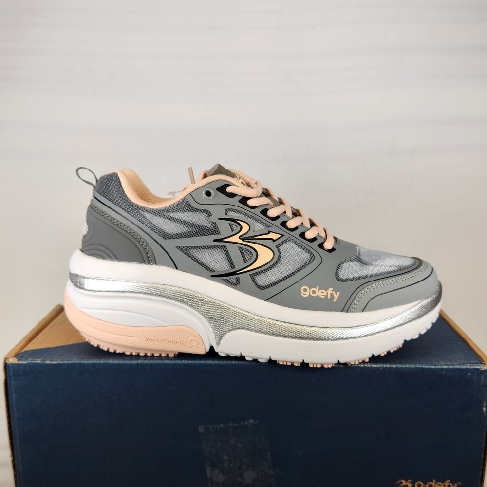 g-defy Ion Sneakers Women Size 8.5 Gray Peach VersoShock Athletic Walking Shoes